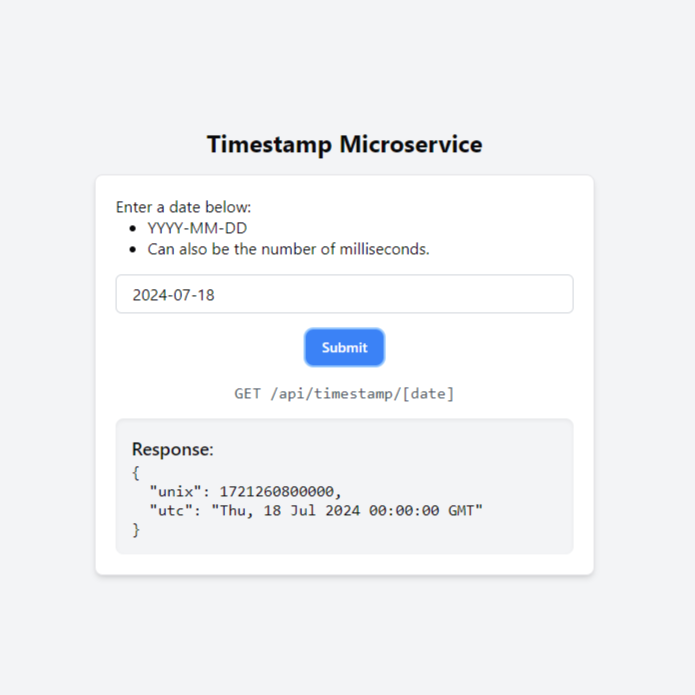 Timestamp Project Picture
